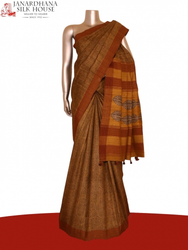 Exclusive Pure Tussar Silk Saree